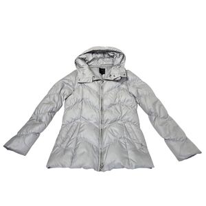 Stylish Women's Silver Puffer Jacket